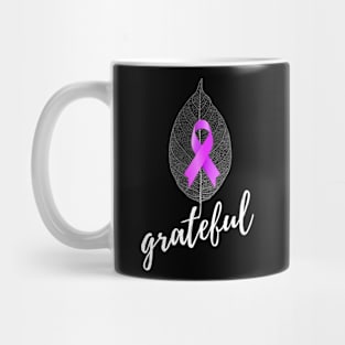 LEAVE PURPLE RIBBON GRATE ALZHEIMER AWARENESS Gift Mug